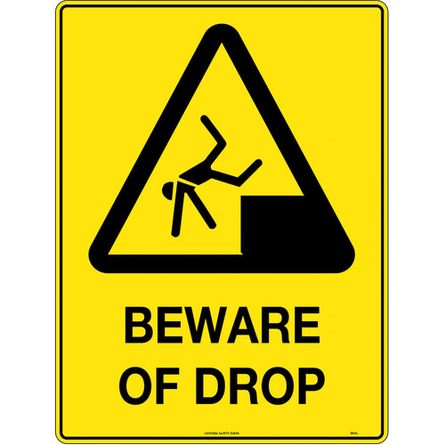 WORKWEAR, SAFETY & CORPORATE CLOTHING SPECIALISTS - 450x300mm - Poly - Beware of Drop