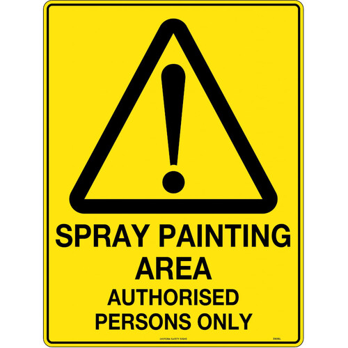 WORKWEAR, SAFETY & CORPORATE CLOTHING SPECIALISTS - 600x400mm - Corflute - Spray Painting Area Authorised Persons Only