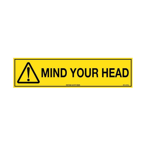 WORKWEAR, SAFETY & CORPORATE CLOTHING SPECIALISTS - 300x100mm - Self Adhesive - Mind Your Head