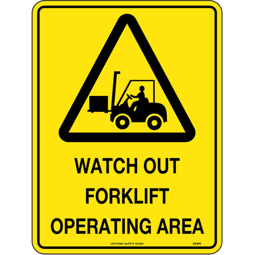 WORKWEAR, SAFETY & CORPORATE CLOTHING SPECIALISTS - 300x225mm - Metal - Watch Out Forklift Operating Area