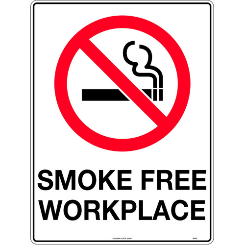 WORKWEAR, SAFETY & CORPORATE CLOTHING SPECIALISTS - 240x180mm - Self Adhesive - Smoke Free Workplace