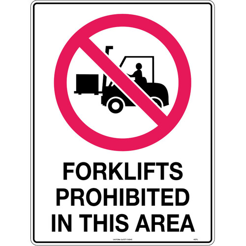 WORKWEAR, SAFETY & CORPORATE CLOTHING SPECIALISTS - 600x400mm - Poly - Forklifts Prohibited in This Area