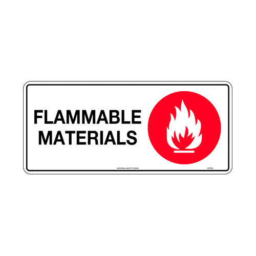 WORKWEAR, SAFETY & CORPORATE CLOTHING SPECIALISTS - 450x200mm - Metal - Flammable Materials