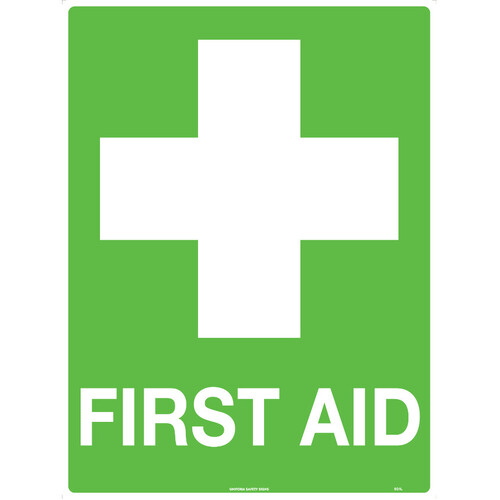 WORKWEAR, SAFETY & CORPORATE CLOTHING SPECIALISTS - 225x225mm - Poly - Off Wall - First Aid Pictogram