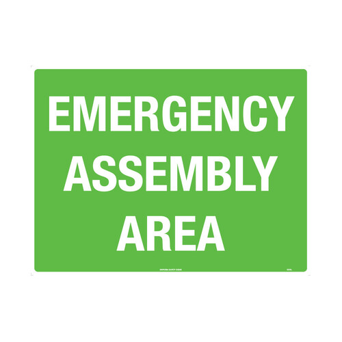 WORKWEAR, SAFETY & CORPORATE CLOTHING SPECIALISTS - 600x400mm - Poly - Emergency Assembly Area