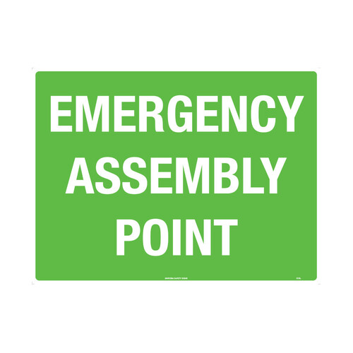 WORKWEAR, SAFETY & CORPORATE CLOTHING SPECIALISTS - 600x400mm - Corflute - Emergency Assembly Point