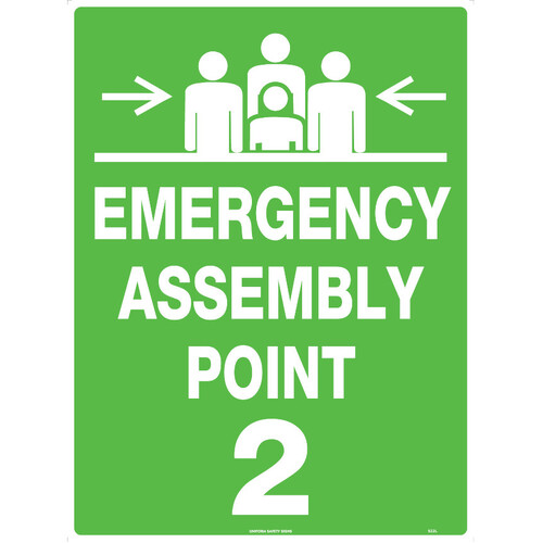 WORKWEAR, SAFETY & CORPORATE CLOTHING SPECIALISTS - 600x400mm - Metal - Emergency Assembly Point 2