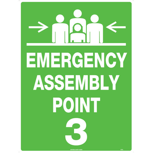 WORKWEAR, SAFETY & CORPORATE CLOTHING SPECIALISTS - 600x400mm - Metal - Emergency Assembly Point 3