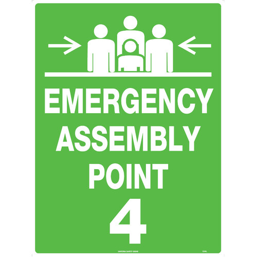 WORKWEAR, SAFETY & CORPORATE CLOTHING SPECIALISTS - 600x400mm - Metal - Emergency Assembly Point 4