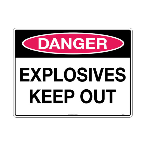 WORKWEAR, SAFETY & CORPORATE CLOTHING SPECIALISTS - 600x400mm - Metal - Danger Explosives Keep Out