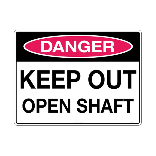 WORKWEAR, SAFETY & CORPORATE CLOTHING SPECIALISTS - 600x400mm - Metal, Class 1 Reflective - Danger Keep Out Open Shaft