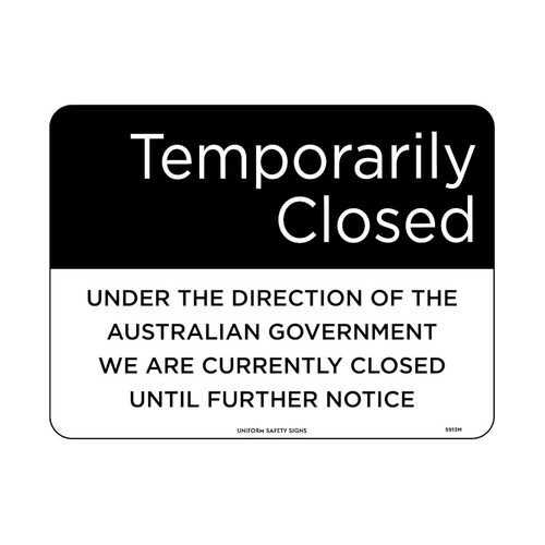 WORKWEAR, SAFETY & CORPORATE CLOTHING SPECIALISTS - 300x225mm - Poly - Temporarily Closed under Direction of the Government