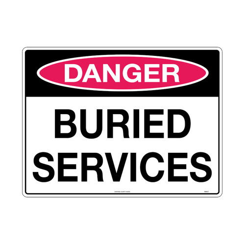 WORKWEAR, SAFETY & CORPORATE CLOTHING SPECIALISTS - 600x400mm - Metal, Class 2 Reflective - Danger Buried Services