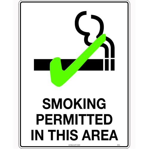 WORKWEAR, SAFETY & CORPORATE CLOTHING SPECIALISTS - 450x300mm - Metal - Smoking Permitted in This Area