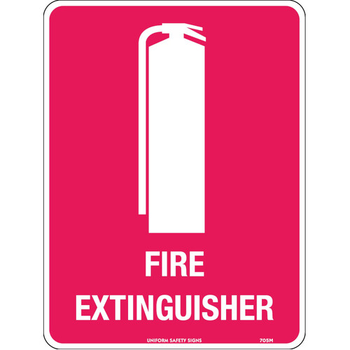 WORKWEAR, SAFETY & CORPORATE CLOTHING SPECIALISTS - 240x180mm - Self Adhesive - Fire Extinguisher (with pictogram)