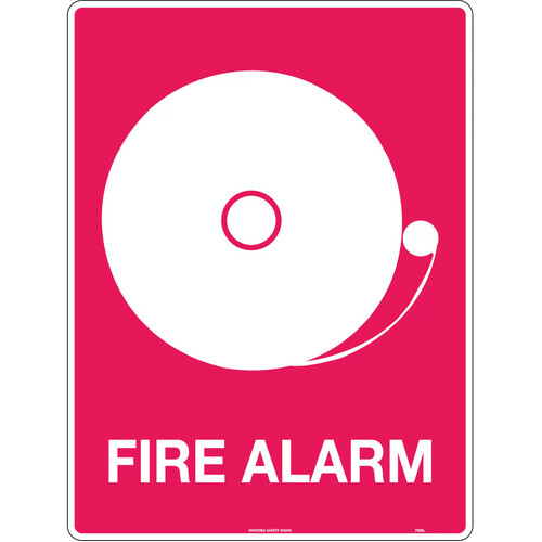 WORKWEAR, SAFETY & CORPORATE CLOTHING SPECIALISTS - 240x180mm - Self Adhesive - Fire Alarm (with pictogram)