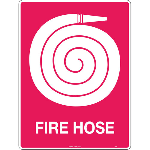 WORKWEAR, SAFETY & CORPORATE CLOTHING SPECIALISTS - 450x300mm - Metal - Fire Hose (with pictogram)