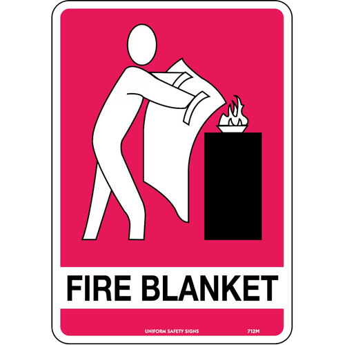 WORKWEAR, SAFETY & CORPORATE CLOTHING SPECIALISTS - 300x210mm - Metal - Fire Blanket (with pictogram)