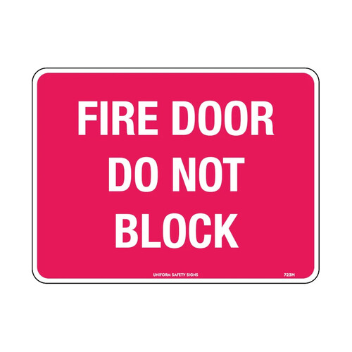 WORKWEAR, SAFETY & CORPORATE CLOTHING SPECIALISTS - 300x225mm - Self Adhesive - Fire Door Do Not Block