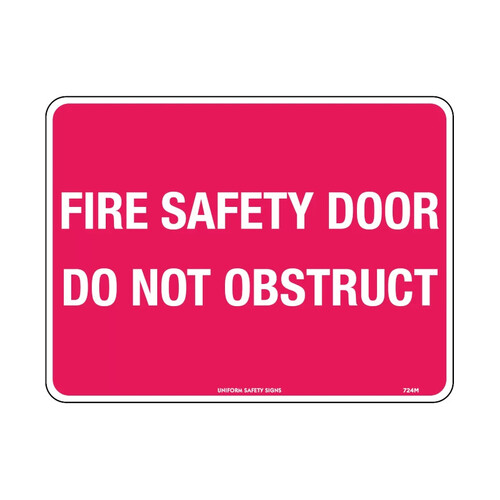 WORKWEAR, SAFETY & CORPORATE CLOTHING SPECIALISTS - 300x225mm - Self Adhesive - Fire Safety Door Do Not Obstruct