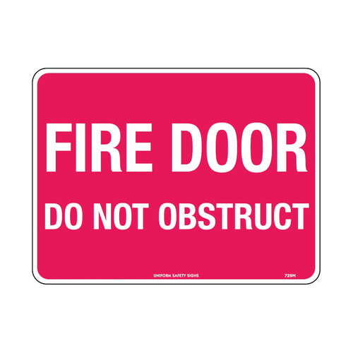 WORKWEAR, SAFETY & CORPORATE CLOTHING SPECIALISTS - 300x225mm - Self Adhesive - Fire Door Do Not Obstruct