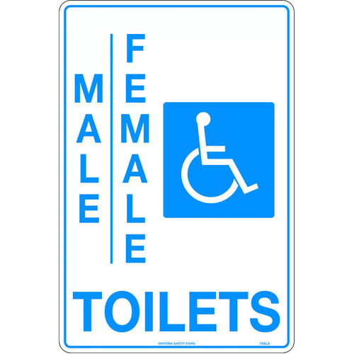 WORKWEAR, SAFETY & CORPORATE CLOTHING SPECIALISTS - 450x300mm - Metal - Male/Female/Disabled Toilets