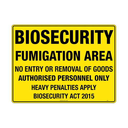 WORKWEAR, SAFETY & CORPORATE CLOTHING SPECIALISTS - 600x400mm - Poly - Biosecurity Fumigation Area