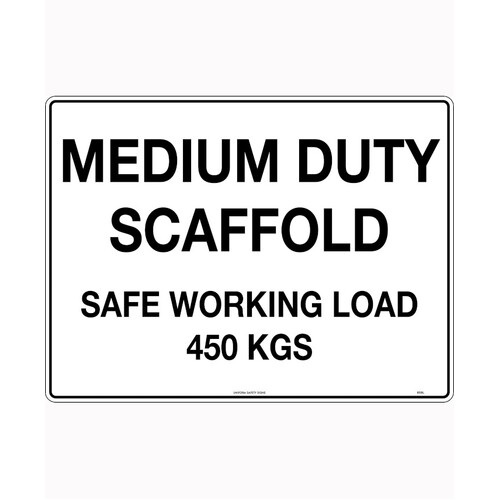 WORKWEAR, SAFETY & CORPORATE CLOTHING SPECIALISTS - 600x400mm - Corflute - Medium Duty Scaffold Safe Working Load 450 Kgs