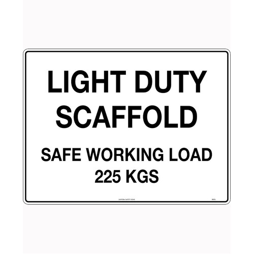 WORKWEAR, SAFETY & CORPORATE CLOTHING SPECIALISTS - 600x400mm - Corflute - Light Duty Scaffold Safe Working Load 225 Kgs