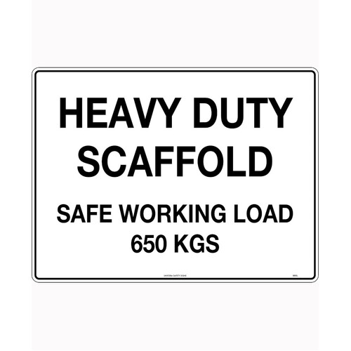 WORKWEAR, SAFETY & CORPORATE CLOTHING SPECIALISTS 600x400mm - Corflute - Heavy Duty Scaffold Safe Working Load 650 Kgs