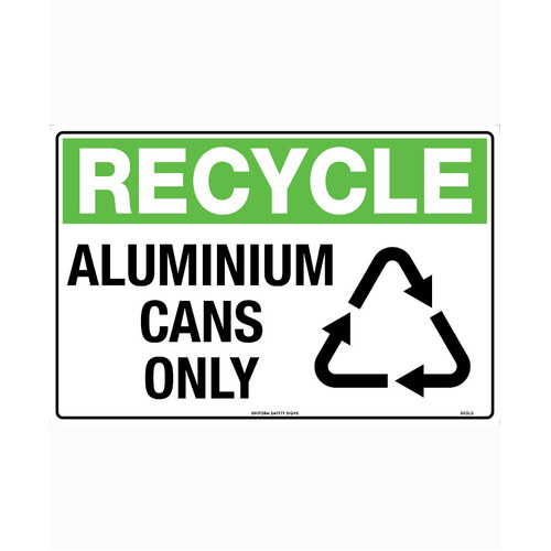 WORKWEAR, SAFETY & CORPORATE CLOTHING SPECIALISTS - 450x300mm - Metal - Recycle Aluminium Cans Only