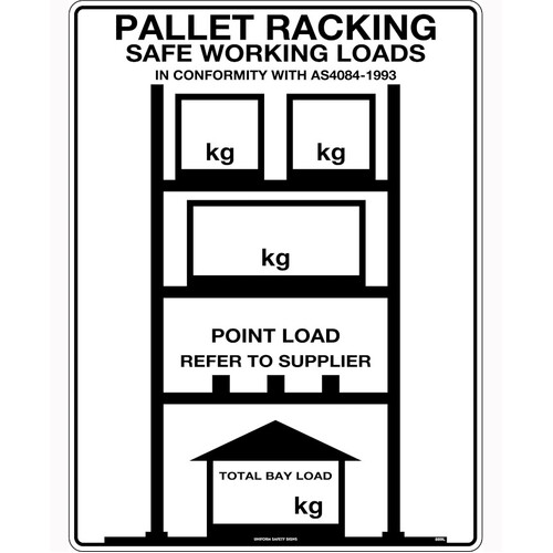 WORKWEAR, SAFETY & CORPORATE CLOTHING SPECIALISTS - 600x400mm - Poly - Pallet Racking Signage