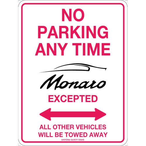 WORKWEAR, SAFETY & CORPORATE CLOTHING SPECIALISTS - 300x225mm - Metal - No Parking Anytime Monaro Excepted