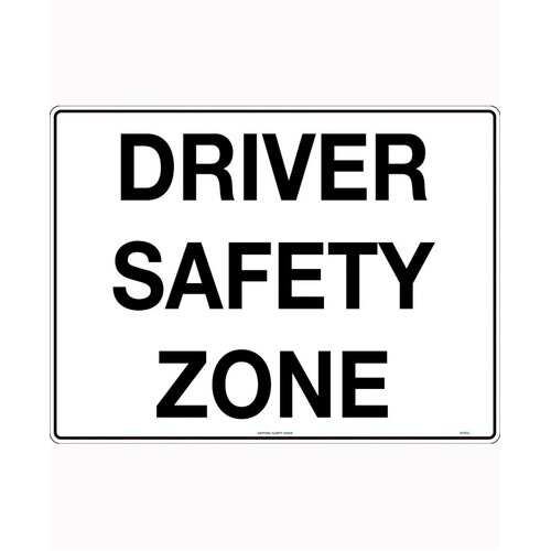 WORKWEAR, SAFETY & CORPORATE CLOTHING SPECIALISTS - 600x400mm - Metal - Driver Safety Zone