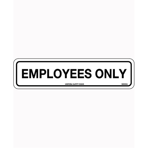 WORKWEAR, SAFETY & CORPORATE CLOTHING SPECIALISTS - 200x50mm - Self Adhesive - Packet of 4 - Employees Only