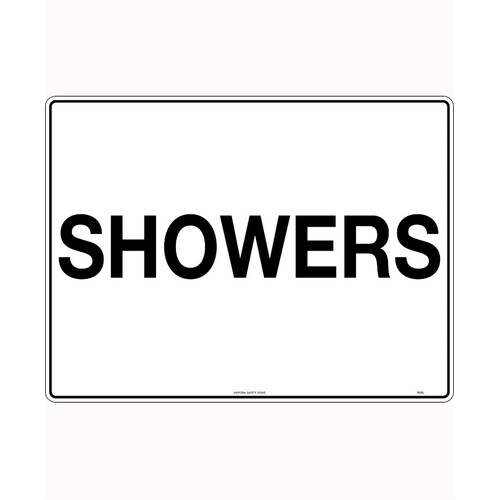 WORKWEAR, SAFETY & CORPORATE CLOTHING SPECIALISTS 240x180mm - Self Adhesive - Showers