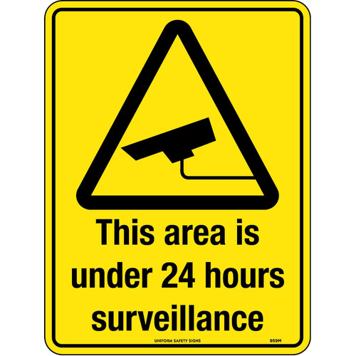 WORKWEAR, SAFETY & CORPORATE CLOTHING SPECIALISTS - 600x400mm - Metal - This Area is Under 24 hour Surveillance