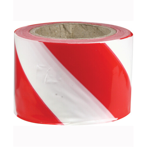 WORKWEAR, SAFETY & CORPORATE CLOTHING SPECIALISTS - 75mm x 50mtr - Barrier Tape - Red/White