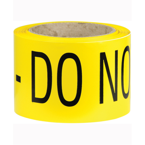 WORKWEAR, SAFETY & CORPORATE CLOTHING SPECIALISTS - 75mm x 50mtr - Barrier Tape - Black/Yellow - Caution Do Not Enter