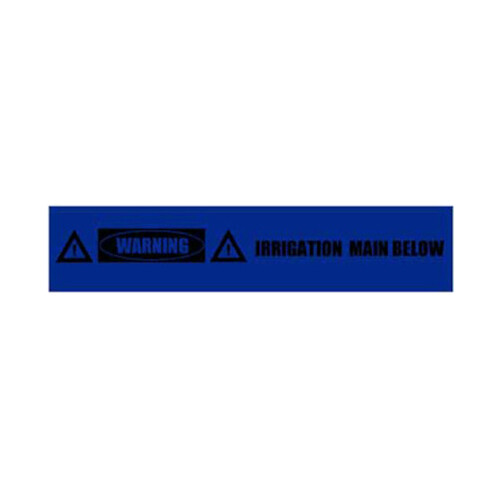 WORKWEAR, SAFETY & CORPORATE CLOTHING SPECIALISTS - 100mm x 250mtr - Detectable Underground Barrier Tape - (Black on Blue) Warning Irrigation Main Below