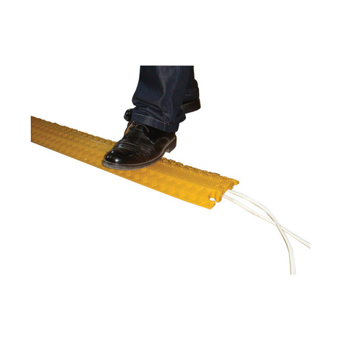 WORKWEAR, SAFETY & CORPORATE CLOTHING SPECIALISTS - 1000 x 132mm - Yellow Plastic Interlocking Cable Cover