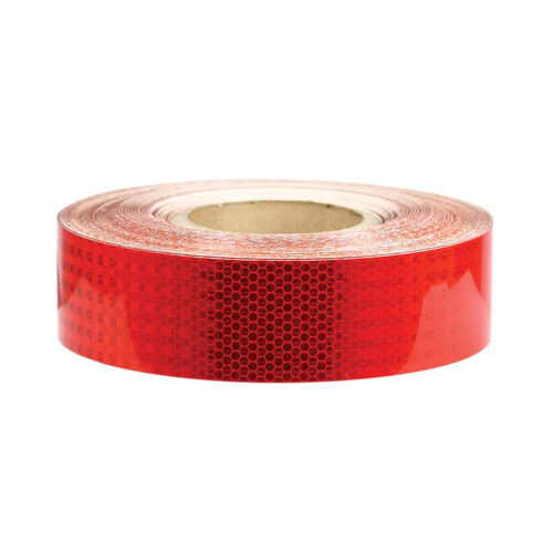 WORKWEAR, SAFETY & CORPORATE CLOTHING SPECIALISTS - 50mm x 5mtr - Class 1 Reflective Tape  - Red