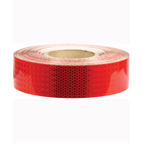WORKWEAR, SAFETY & CORPORATE CLOTHING SPECIALISTS - 100mm x 45.7mtr - Class 1 Reflective Red Tape