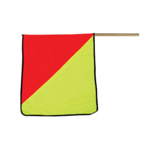 WORKWEAR, SAFETY & CORPORATE CLOTHING SPECIALISTS - 300x300mm - Fluoro Flag on Dowel