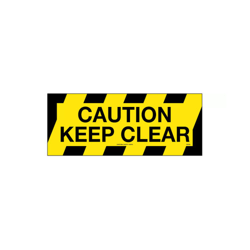 WORKWEAR, SAFETY & CORPORATE CLOTHING SPECIALISTS - 450x180mm - Self Adhesive, Anti-Slip Floor Graphics - Caution Keep Clear