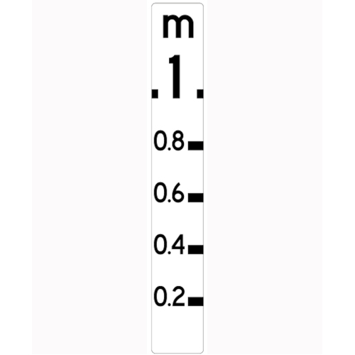 WORKWEAR, SAFETY & CORPORATE CLOTHING SPECIALISTS 200x1350mm - Aluminium - Class 1 Reflective - Depth Marker 0-1m