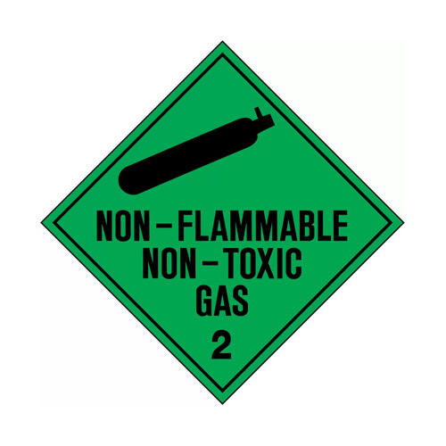 WORKWEAR, SAFETY & CORPORATE CLOTHING SPECIALISTS - 100x100mm - Self Adhesive - Pkt of 6 - Non-Flammable Non-Toxic Gas 2