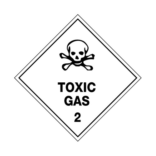 WORKWEAR, SAFETY & CORPORATE CLOTHING SPECIALISTS - 100x100mm - Self Adhesive - Pkt of 6 - Toxic Gas 2