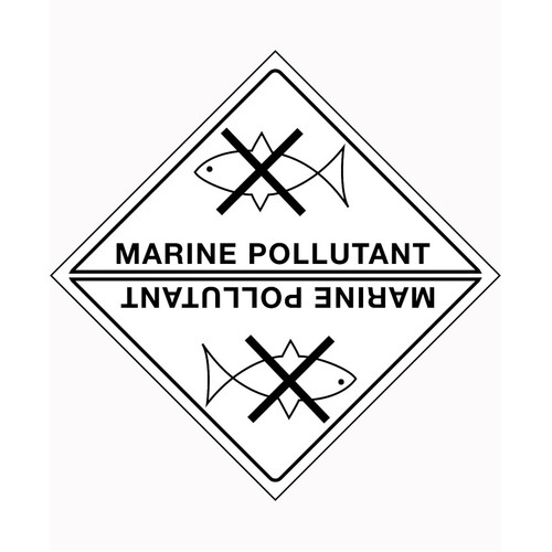 WORKWEAR, SAFETY & CORPORATE CLOTHING SPECIALISTS - 100x100mm - Self Adhesive - Pkt of 6 - Marine Pollutant