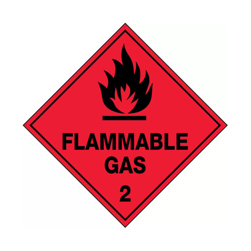 WORKWEAR, SAFETY & CORPORATE CLOTHING SPECIALISTS - 50x50mm - Self Adhesive - Sheet of 12 - Flammable Gas 2